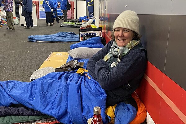Felicity at the CEO Sleepout UK